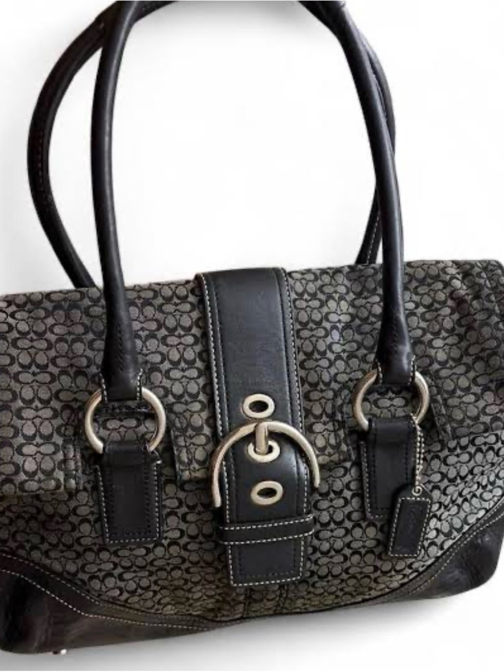 Coach soho Black Signature Satchel